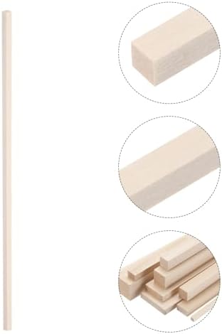 MECCANIXITY 6pcs Wood Sticks, 1/4''x 1/4'' x 12" Rectangle Wooden Cube Wood - Image 3