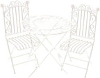 Dollhouse Miniature Bistro Table & Chairs Set Accessories Metal 1:12 Scale - Image 2