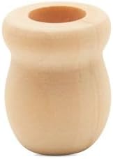 Bean Pot Candle Cups, 1 Inch, 7/16 Inch Hole, Wood Turnings - Image 5