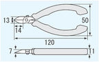 ENGINEER 4.75" Precision Mini Nippers Side Cutting Pliers, ESD Safe Grip - Image 3