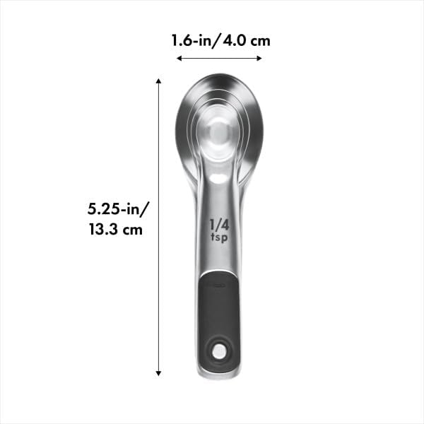 OXO Good Grips 4 Piece Stainless Steel Measuring Spoons - Image 7