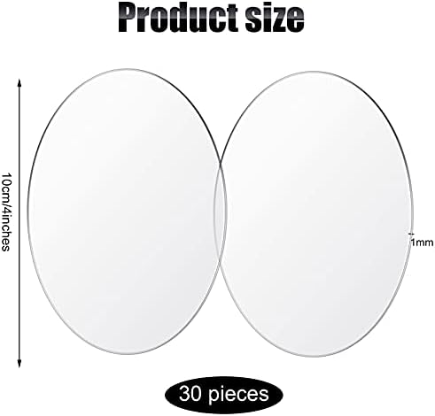Jetec 30 Pcs 4 Inch Acrylic Circle Blanks Clear Disc Round Transparent Acrylic - Image 2