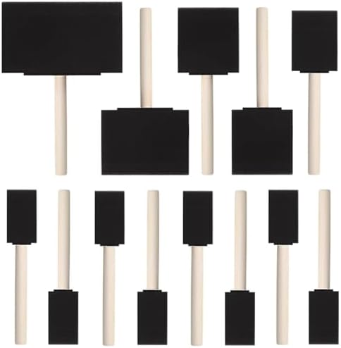 13 Pcs Foam Paint Brushes 5 Sizes, Touch Up, DIY Craft Projects by Unknown