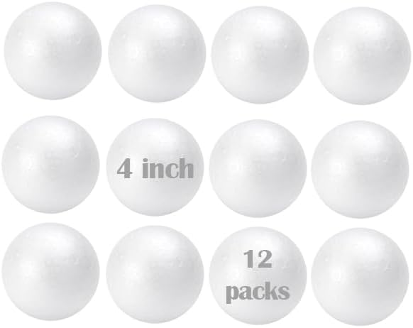 Evershine 12 Pack 4 Inch Craft Foam Ball by Evershine