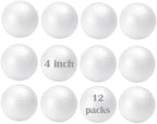 Evershine 12 Pack 4 Inch Craft Foam Ball by Evershine