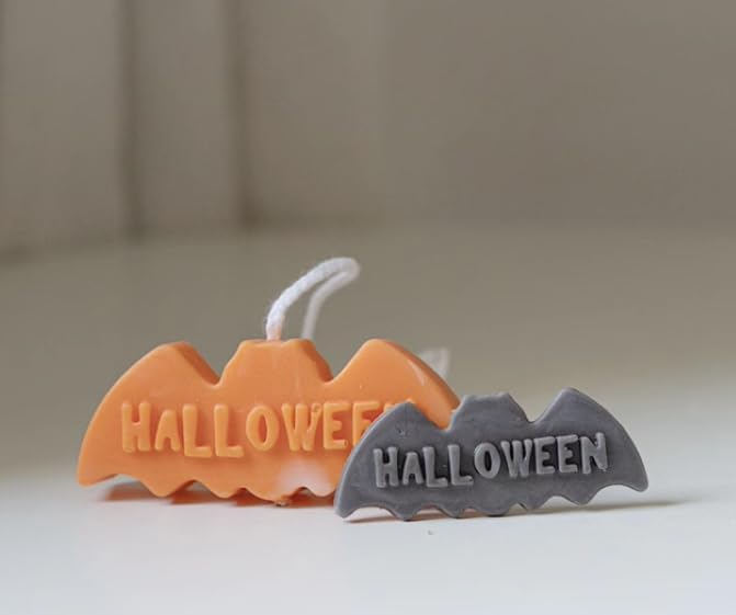 3 Pcs Halloween Candle Silicone Molds Set, DIY Letter Bat, Mummy Ball and 3D - Image 6