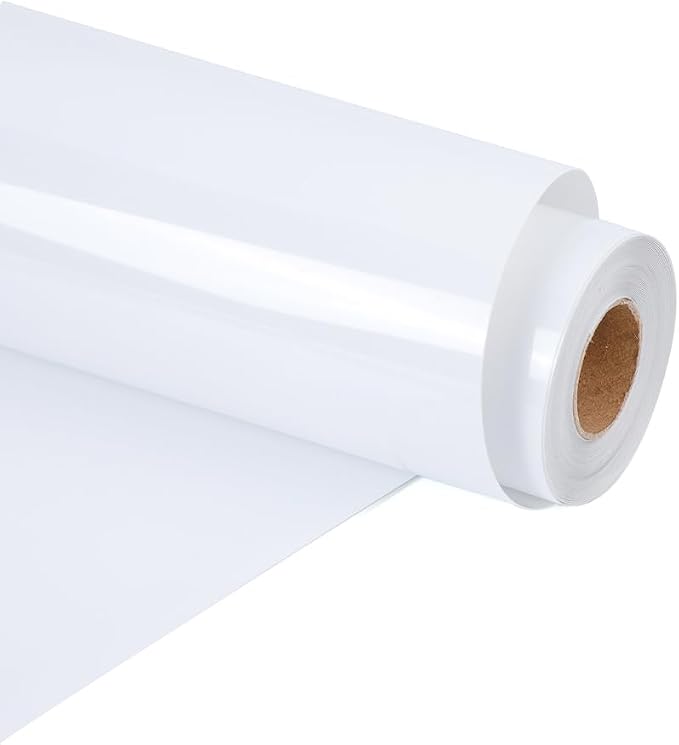 RENLITONG White Iron on Vinyl 12Inch by 13ft Roll Heat Transfer Vinyl by RENLITONG