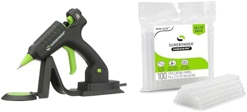 Cordless/Corded Glue Gun with 100 Mini Hot Glue Sticks by Surebonder