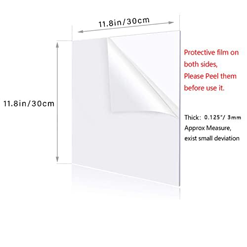 12" x 12" Clear Acrylic Sheet Cast Plexiglass 1/8”Thick Plexiglass Sheet Clear - Image 3