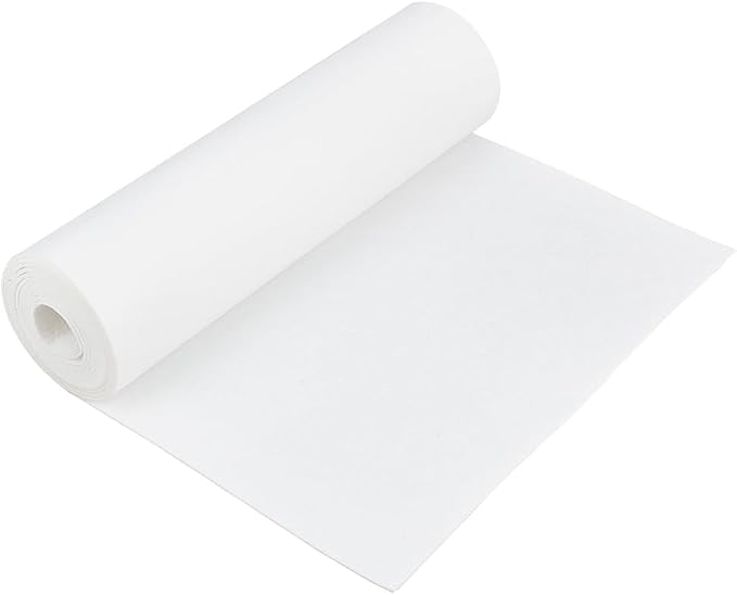 BENECREAT 118x15.7inch Felt Roll, Floral White Craft Felt Fabric, 2mm Thick by BENECREAT