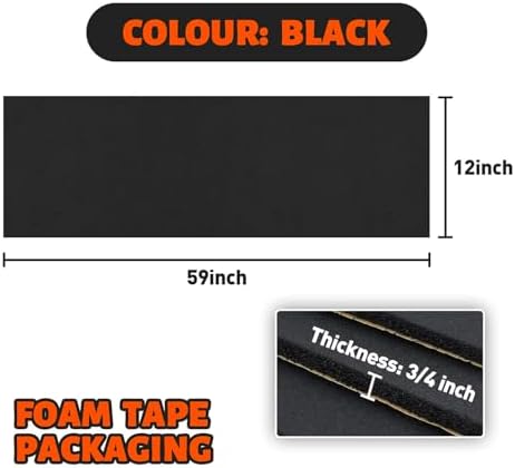 3/4''T x 12''W x 59''L Neoprene Sponge Foam Rubber Sheet Roll - Image 2