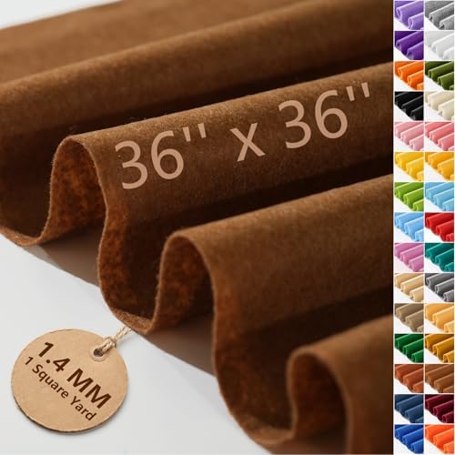 1.4mm Felt Fabric 36'' X 36'' Large Felt Sheets Soft Craft Felt by The Yard by FEIYAUMI
