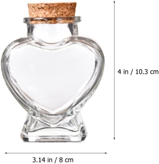 Empty Mini Heart-Shaped Glass Bottles - Image 6