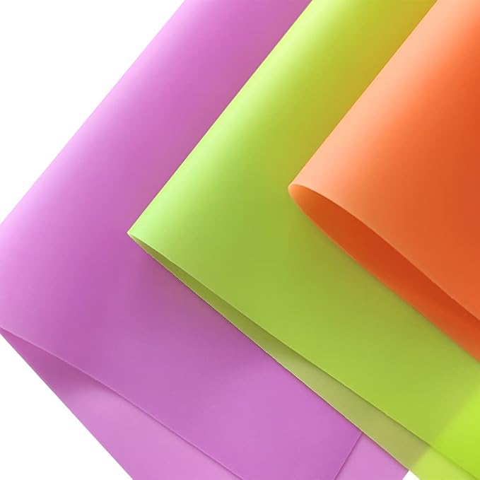 6 Pcs Colorful Jelly Sheets Candy Color Transluscent Vinyl Sheets - Image 3