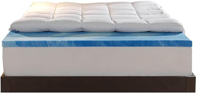 Sleep Innovations Dual Layer 4 Inch Memory Foam Mattress Topper, King Size by SleepInnovations
