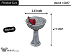 G & F Products MiniGardenn 10027 Fairy Garden Cardinal Birdbath Pick - Image 2