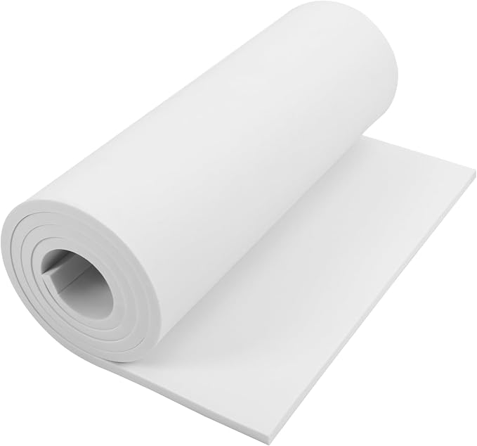 AMZQNART EVA Foam 10mm, Cosplay Foam 16x29.5 inch White, High Density 90 kg/m³ by AMZQNART