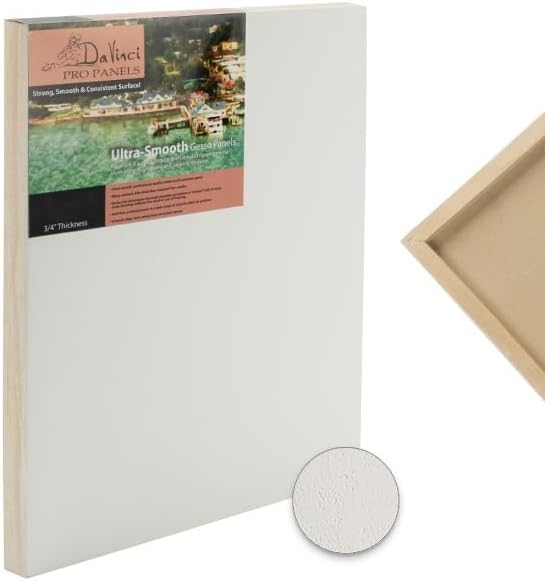 DaVinci Wood Panel Da Vinci Pro Ultra Smooth Gesso Panels 3/4'''' Panel 5x7'''' by DaVinci+Wood+Panel