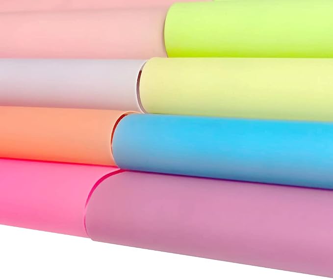 XHT 8 Pcs Candy Color Jelly Vinyl, Matte Solid Color Waterproof Transluscent - Image 3