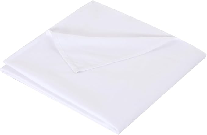 Full Flat Sheet Only， 80x96Inch White by Hotella