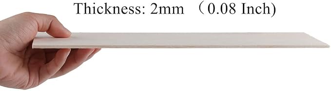 12 Pack Balsa Wood Sheets 1/12 x 4 x 12 Inch Natural Wood Color Unfinished Wood - Image 6