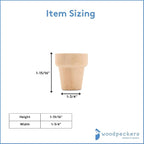 Woodpeckers Small Craft Flower Pot 1-5/16-inch x 1-3/4-inch - Image 3