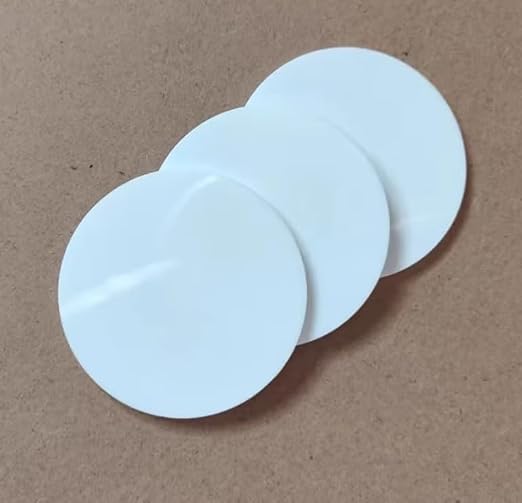 Set of 20 White Acrylic Discs, 1/8" Thick Round Transparent Circle Blanks - Image 2