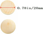 100pcs Half Wood Balls Unfinished Natural Half Ball Split Wood Balls - Image 2