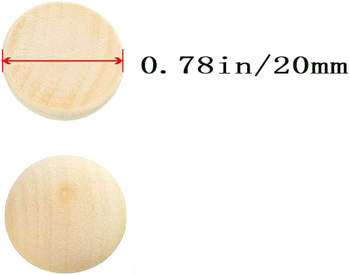 100pcs Half Wood Balls Unfinished Natural Half Ball Split Wood Balls - Image 2