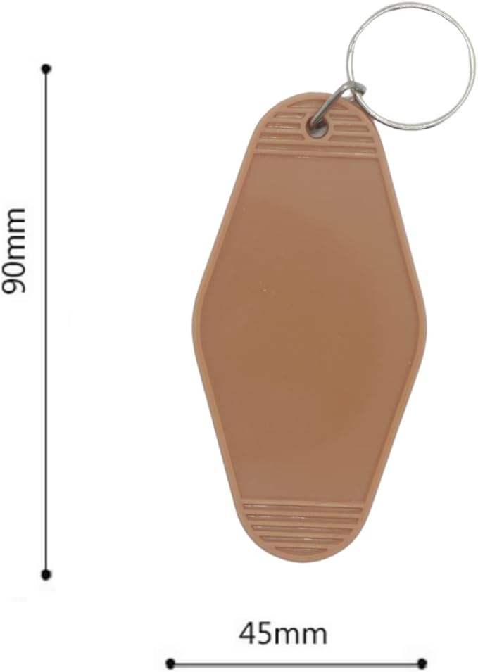 10pcs Blank Hotel Keychains Bulk Vintage Motel Keychain Vinyl HTV printing - Image 2