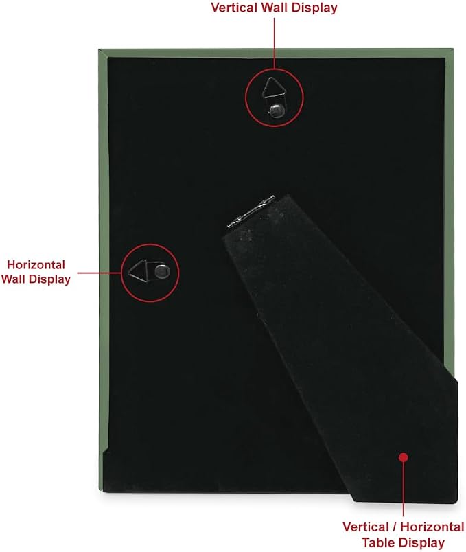 Isaac Jacobs 7x9 Green Metal Rope Border Picture Frame, Horizontal & Vertical - Image 4