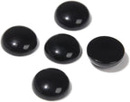 20pcs 10mm Natural Stone No Hole Black Agate Semicircle Smooth Cabochons Beads by 2TTFishoo
