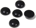 20pcs 6mm Natural Stone No Hole Black Agate Semicircle Smooth Cabochons Beads by 2TTFishoo