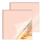 2 Pcs 12 x12 Inch Rose Acrylic Mirror Sheet, 1/8 Inch Thick Opaque Glossy Mirror by CEUQIESO