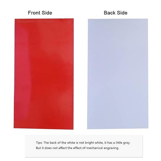 XLNT TECH Engraving Plastic Sheets, 12 Pack 7" x 11" 2-Ply ABS Double Color - Image 7