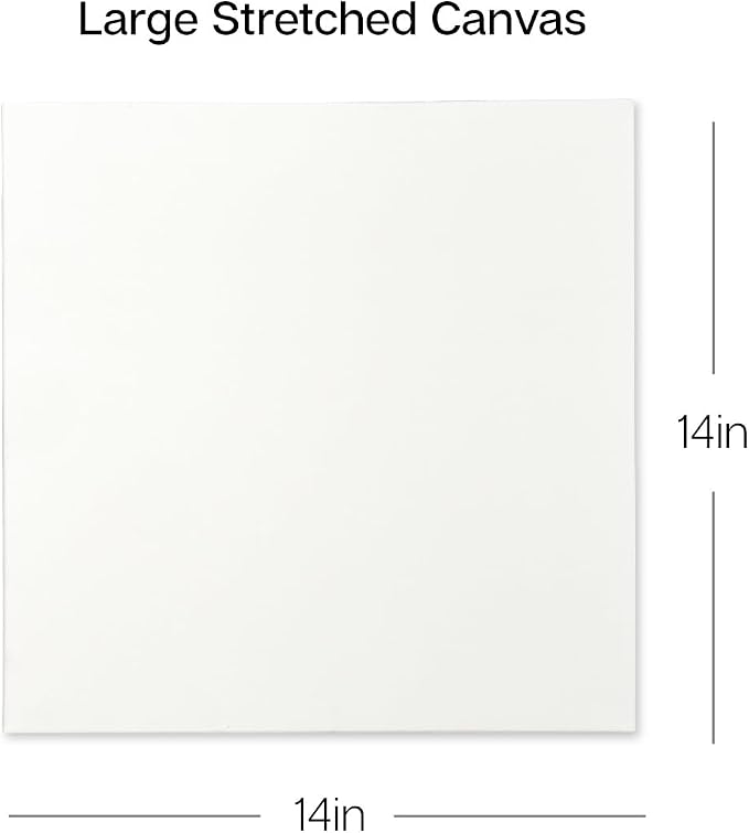 KINGART Stretched White Canvas Set – Square, 14x14 Inch, Triple Gesso Primed – - Image 5