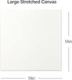 KINGART Stretched White Canvas Set – Square, 14x14 Inch, Triple Gesso Primed – - Image 5