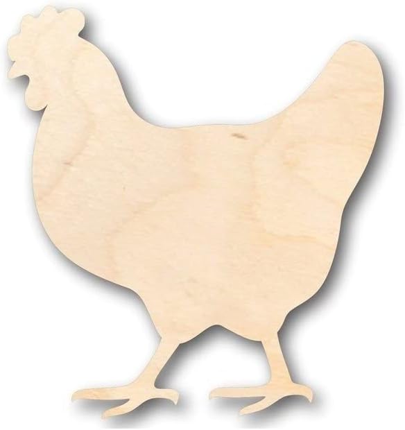 Unfinished Wood Hen Chicken Shape Farm Animal Craft up to 46" DIY 46" / 1" by 24HourCrafts