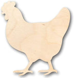 Unfinished Wood Hen Chicken Shape Farm Animal Craft up to 46" DIY 46" / 1" by 24HourCrafts
