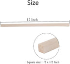 12 Pack Square Wood Dowel Rods 1/2x1/2x12 Inch Balsa Wood Sticks Natural Wood - Image 3