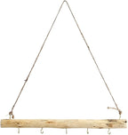 15 Inch 5 Hook Driftwood Wall Hanging Wall Mounted Jewelry Holder Decor Natural by SOFPLATE
