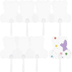 10Pcs Blank Transparent Hand Fan Plastic Handheld Fan by SOFPLATE