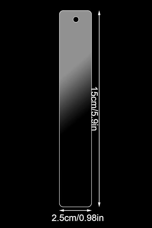 Blank Clear Acrylic Bookmarks Penta Angel 20Pcs Plastic Craft Transparent - Image 2