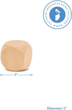 Woodpeckers Blank Wooden Dice for Crafting and Games, 1 Inch Wood Blocks - Image 4