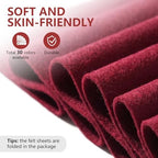 Burgundy Felt Fabric 36'' X 36'', 1.4mm Large Felt Sheets Soft Durable Crafts - Image 3