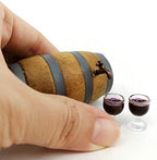 Mini House Drink Accessories Miniature Wooden Beer Barrel Figurine Wine Barrel - Image 6