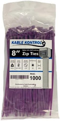 Kable Kontrol Purple Zip Ties 8 Inch 1000 Pcs, 50 Lbs Tensile Strength by KABLEKONTROL%C2%AE