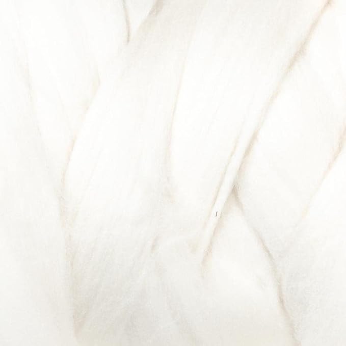 Extra Fine Merino 8oz White Wool roving Best Wool Fiber - Image 4