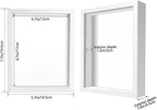 5x7 Small Shadow Box Frame Display Case, Display Case Box - Image 2