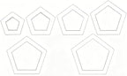 BENECREAT 16 pcs Pentagon Quilting Template, Acrylic Quilting Templates Rulers by BENECREAT